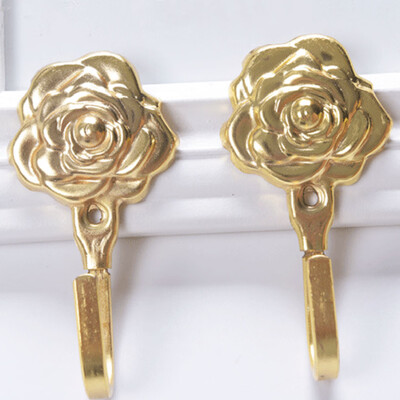 

1 Pair Home Metal Rose Flower Curtain Tie Back Tieback Holders Wall Hooks UK