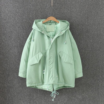 

2018 winter dress new big size womens short down jacket fat sister loose tide&thick hooded coat female