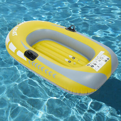 

Greensen Yellow PVC Inflatable One Person Rowing Air Boat Fishing Drifting Diving Tool