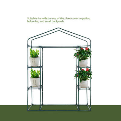 

Greensen 143 x 73 x 195cm 4 Tier Mini Greenhouse Iron Stands shelves Garden Balconies Patios Decor