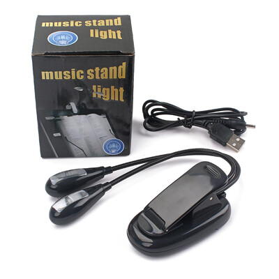 

〖Follure〗LED Reading Lamp Dual Arms 2 LEDs Flexible Book Sheet Music Stand Light Reading