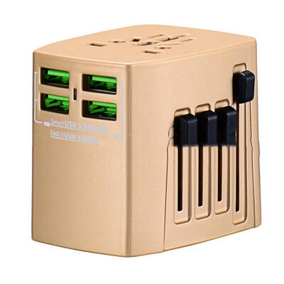 

4 USB Travel International Plug Adaptor Electrical Socket Conversion PlugsAll-round Plug