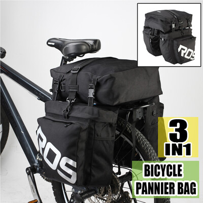 

3 in 1 Water-Resistant Cycling Bicycle Bike Rear Frame Seat Pannier Luggage Bags