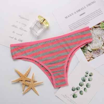 

Womens Panties Stripes Knickers Sissy Elastic Briefs Thongs Underwear Lingerie