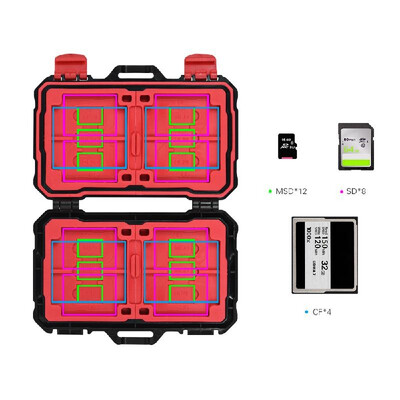 

LYNCA KH 15 Water-resistant XQDCFTFMSDSDMicro SIMNANO Memory Card Case Box Keeper Carrying Holder Storage Organizer 36 Slots