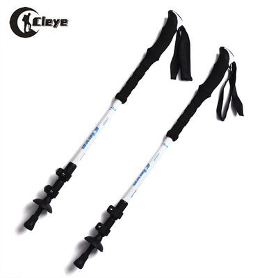 

CLEYE Paired 3 Joints Carbon Fiber Trekking Pole Adjustable Telescopic Hiking Walking Stick