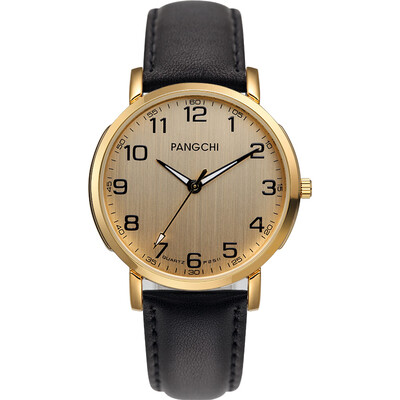 

Pengzhi belt old man watch female expression couple watch middle&old age watch men quartz watch woman waterproof big numbe