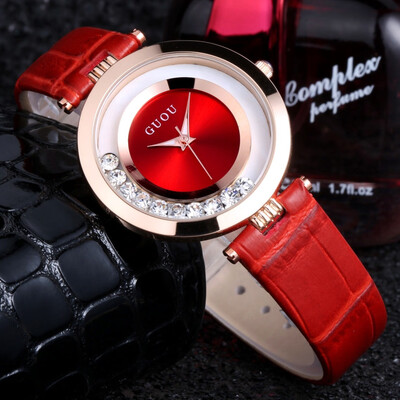 

Ladies watch with diamond red belt fashion watch sales