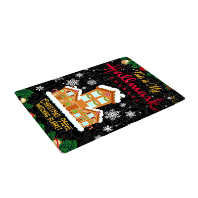 

Siaonvr Christmas Carpet Kitchen Doorway Bathroom Floor Carpet Floor Mat Print 50x80cm