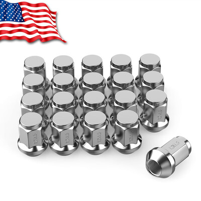 

20 Chrome Bulge Acorn 12x15 Lug Nuts Closed for Honda Acura Ford Chevy Camaro