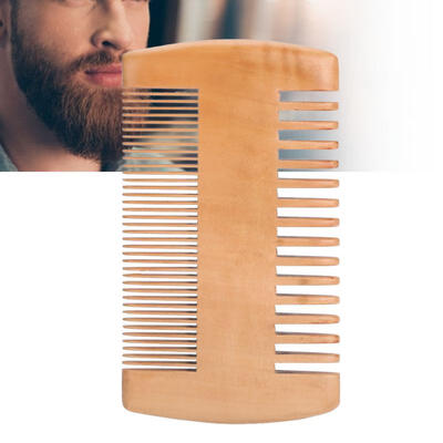 

Greensen Wooden Beard Comb Anti Static Wood Pocket Comb with Double-end Fine&Coarse Teeth