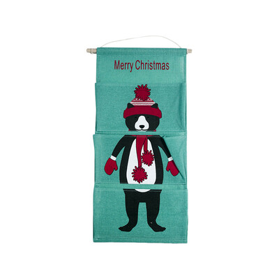 

Siaonvr Christmas Decoration Storage Canvas Hanging Bag Door Decoration Storage Bag