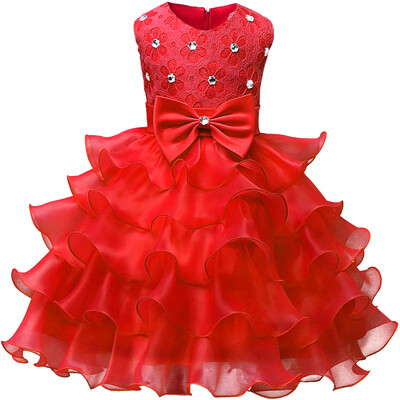

Kids Children Sleeveless Princess Dress Girls Flower Chiffon Formal Dress