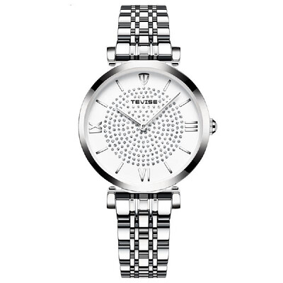 

TEVISE T09 Women Watches Feminine Waterproof Sport Quartz Watch Full Steel Military Watch Women Girl Clock for Female