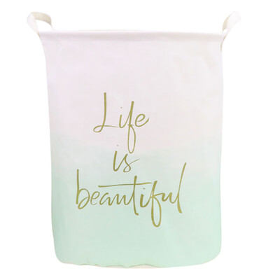 

〖Follure〗Waterproof Canvas Laundry Clothes Basket Storage Basket Folding Storage Box