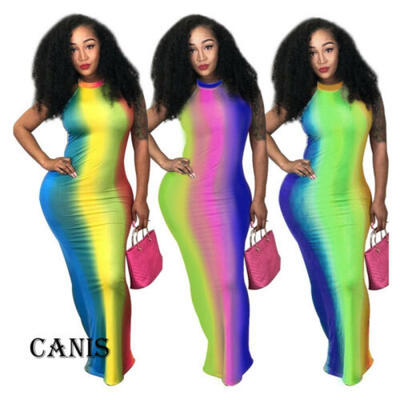 

Womens Backless Long Maxi Dress O Neck Lovely Casual Gradual-chang Sleeveless
