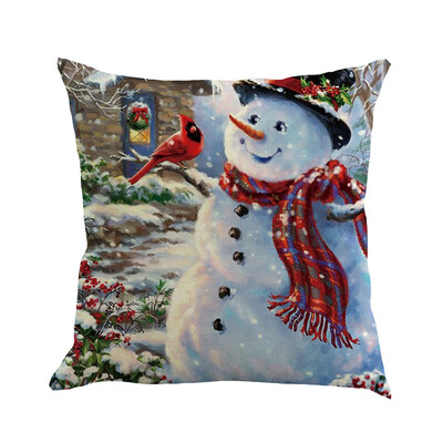 

Tailored Christmas Cotton Linen Sofa Car Home Waist Cushion Cover Throw Pillow Case