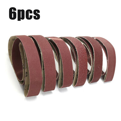 

6pcs Sanding Belts One Each of 180240320400600800 Grit Metal Grinding