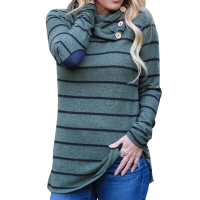

Women Autumn Fashion Concise Casual All-match Striped Long Sleeve Hoodie