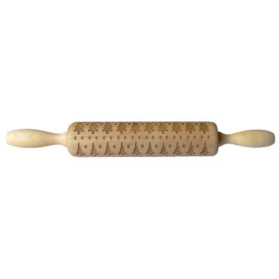 

Christmas Embossing Rolling Pin Cookies Biscuit Dough Engraved Roller Stick