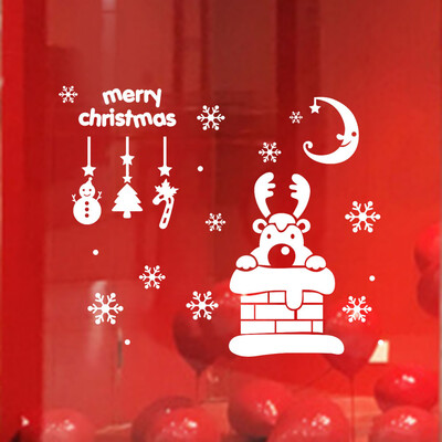 

〖Follure〗Wall Window Stickers Elk Snowflake Christmas Xmas Vinyl Art Decoration Decals