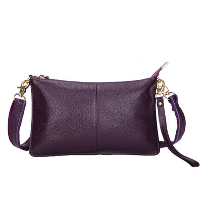 

Fashion Women Rectangle Solid Color Zip Wristlet Handbag Crossbody Shoulder Bag