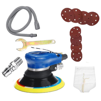 

10000RPM Mini Air Pneumatic Sander Kit Sandpaper Hose Wrench Connector Tool Part