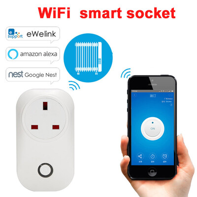 

Smart WiFi Wireless Socket 10A 2200W Power Supply UK Plug for IOS Android Phone Remote Control