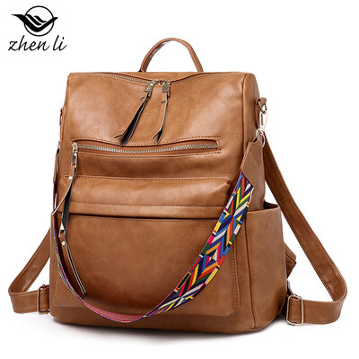 

Bag female new European&American style womens backpack retro PU handbags
