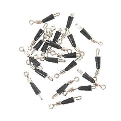 

20pcs Rolling Fishing Swivels Line to Hook Connectors High Strength Quick Fast Link Connector Stainless Steel with Rubber Hose Fis