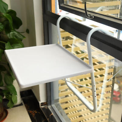 

Greensen Folding Portable Travel Dining Table Balcony Hanging Adjustable Storage Rack Stand