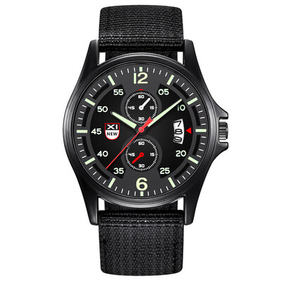 

Gobestart Military Nylon Waterproof Date Quartz Analog Army Mens Quartz Wrist Watches