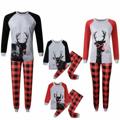 

Parent-child Christmas Family Matching Pajamas Set Kids Sleepwear Nightwear