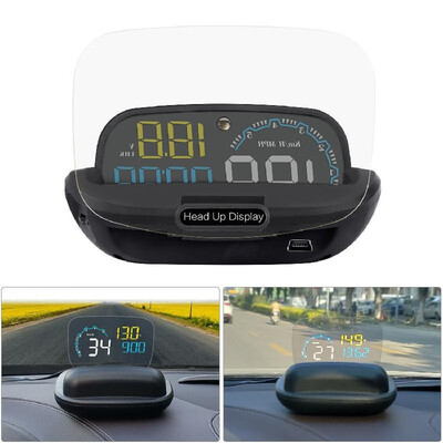 

Head-Up Display Speed Temperature Voltage Single Range Display HUD