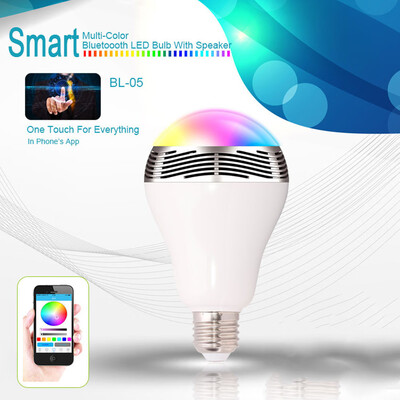 

〖Follure〗BL05 LED RGB Color Bulb Light E27 Bluetooth Control Music Audio Speaker Lamps