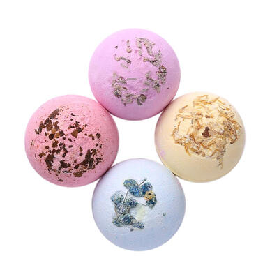 

4pcs Flower Flavor Skin Whitening Ease Relax Bubble Bombs Bath Salt Balls