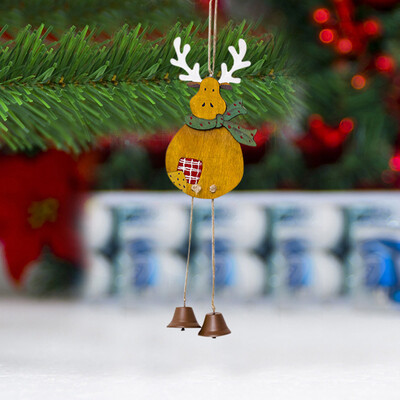 

〖Follure〗Christmas Wooden Decoration Tag Christmas Tree Creative Bell Pendant