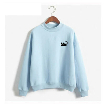 

Cat Printed Women Hoody Sweatshirt Ladies Hooded Sweater Tops Jumper Pullover
