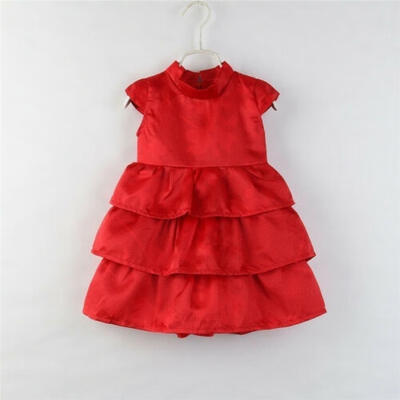 

Hot 1-6T Princess Kids Girl Cotton Sleeveless Bridesmaid Party Wedding Dress Gown
