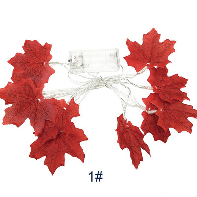

〖Follure〗15M 10LED Lighted Fall Autumn Pumpkin Maple Leaves Garland Thanksgiving Decor