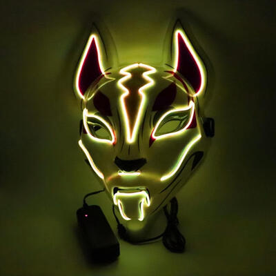 

Fox Glow Mask Halloween Party Led Glow Horror Mask Masquerade Cosplay Mask