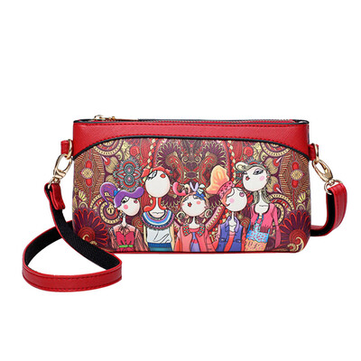 

Tailored Women Leisure Forest Girls Pattern Printing Zipper Single Shoulder Bag