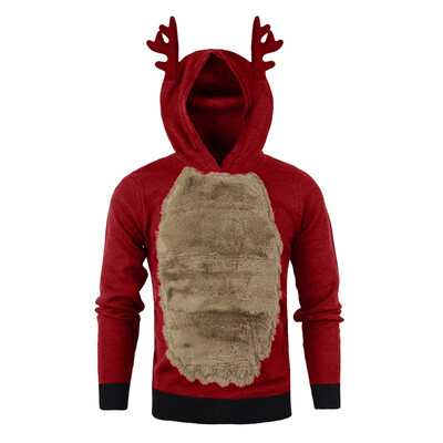 

Mens Casual Autumn Winter Jacket Tops Plus Size Hooded Sweater Hoodie Pullover