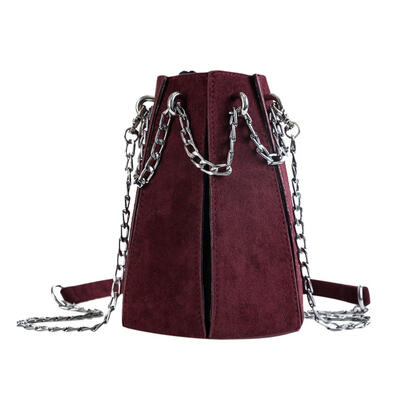 

Geometry Bucket Shoulder Bags Women Chain Leather Messenger Bags Mini Totes