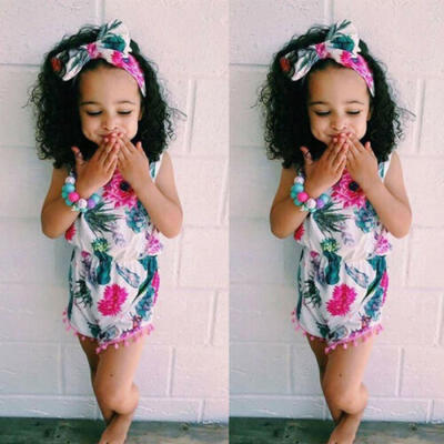

Canis Newborn Baby Girl Cotton Romper Jumpsuit Bodysuit Outfit Summer Clothes