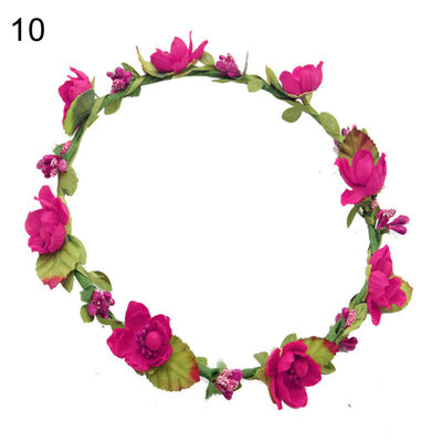 

Girls Faux Flower Hair Headband Garland Wreath Wedding Party Bride Headpiece