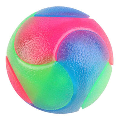 

Pet Toy Ball Rubber Bite Resistant Teeth Cleaning Elastic Glow Dog Chew Toy