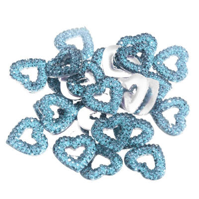 

50pcsLot 15mm Creative Love Heart Resin Rhinestones Charms for DIY Clothes