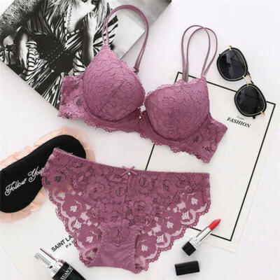 

Fashion Womens Padded Push Up Lace Sexy Bralette Bra Set Lingerie Underwear