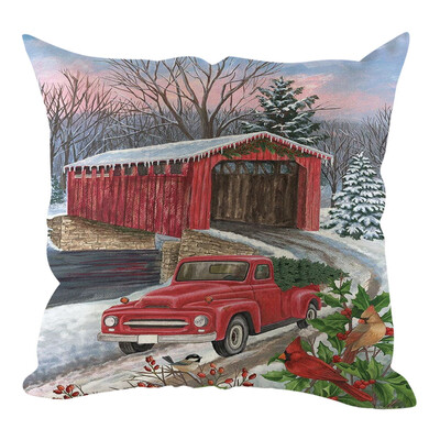 

Siaonvr Christmas Pillow Cover Pillowcases Decorative Sofa Cushion Cover Home Decoration
